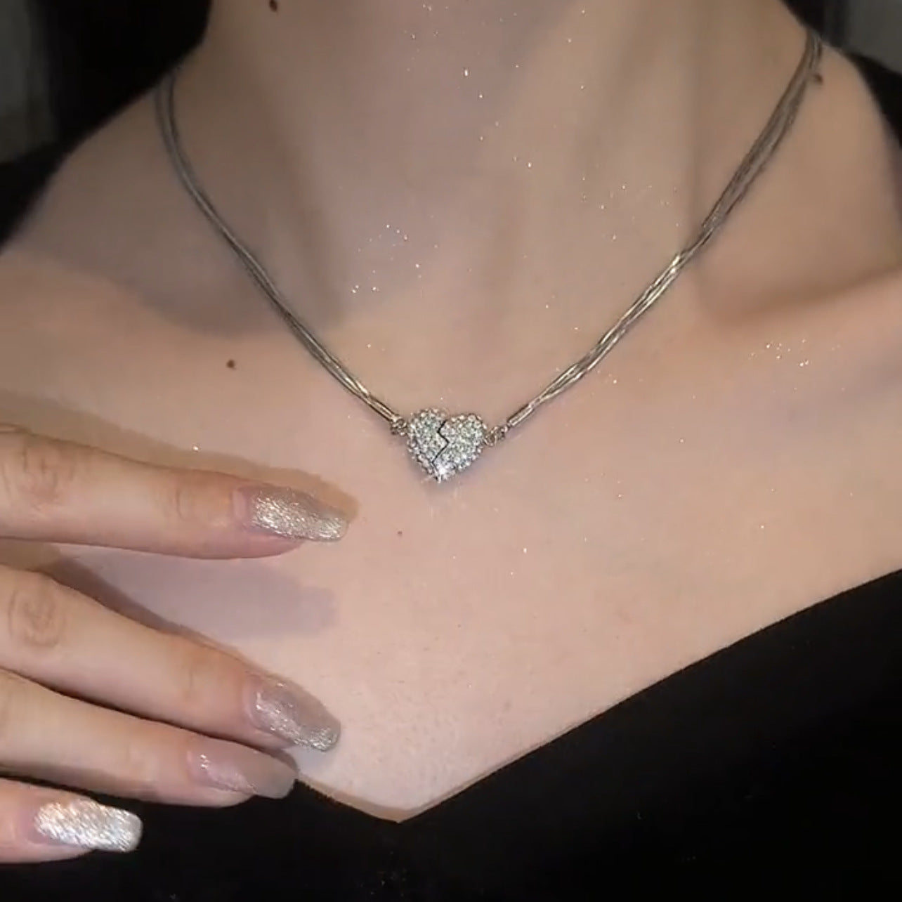 Heart-Shaped Magnetic Necklace