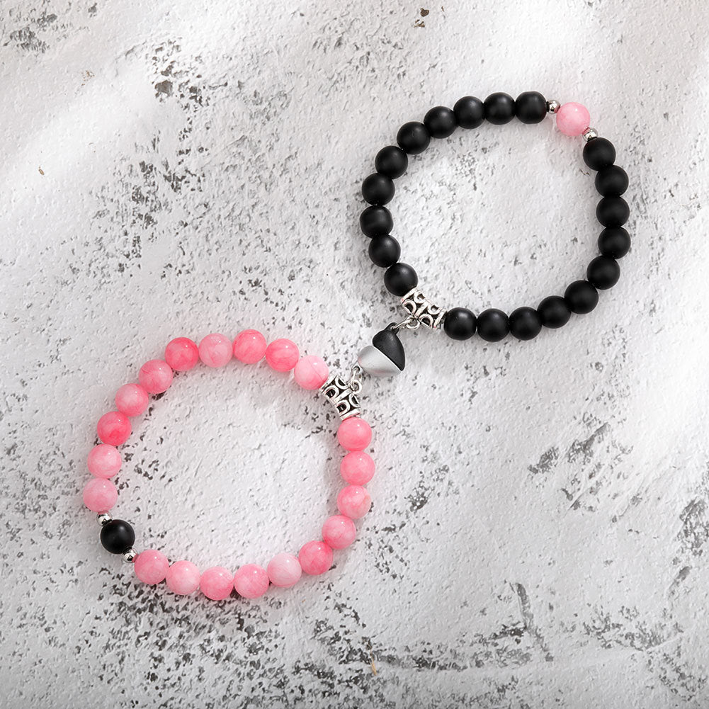 Bonded Heart Couple Bracelet Set