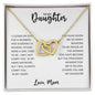 To My Daughter l I Always Carry You In My Hearts - Interlocking Hearts Necklace