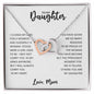 To My Daughter l I Always Carry You In My Hearts - Interlocking Hearts Necklace