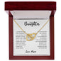 To My Daughter l I Always Carry You In My Hearts - Interlocking Hearts Necklace