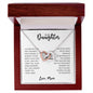 To My Daughter l I Always Carry You In My Hearts - Interlocking Hearts Necklace
