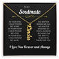 To My Soulmate | I Love You Forever & Always - Personalized Flower Name Necklace