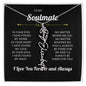 To My Soulmate | I Love You & Always - Personalized Flower Name Necklace