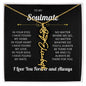 To My Soulmate | I Love You & Always - Personalized Flower Name Necklace