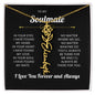To My Soulmate | I Love You & Always - Personalized Flower Name Necklace