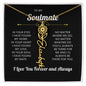 To My Soulmate | I Love You & Always - Personalized Flower Name Necklace