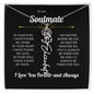 To My Soulmate | I Love You & Always - Personalized Flower Name Necklace