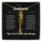 To My Soulmate | I Love You & Always - Personalized Flower Name Necklace