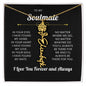 To My Soulmate | I Love You & Always - Personalized Flower Name Necklace