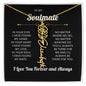 To My Soulmate | I Love You & Always - Personalized Flower Name Necklace