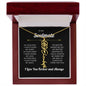 To My Soulmate | I Love You & Always - Personalized Flower Name Necklace