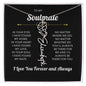 To My Soulmate | I Love You & Always - Personalized Flower Name Necklace
