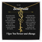 To My Soulmate | I Love You & Always - Personalized Flower Name Necklace