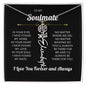 To My Soulmate | I Love You & Always - Personalized Flower Name Necklace