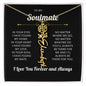 To My Soulmate | I Love You & Always - Personalized Flower Name Necklace