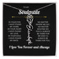 To My Soulmate | I Love You & Always - Personalized Flower Name Necklace