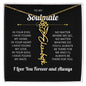 To My Soulmate | I Love You & Always - Personalized Flower Name Necklace