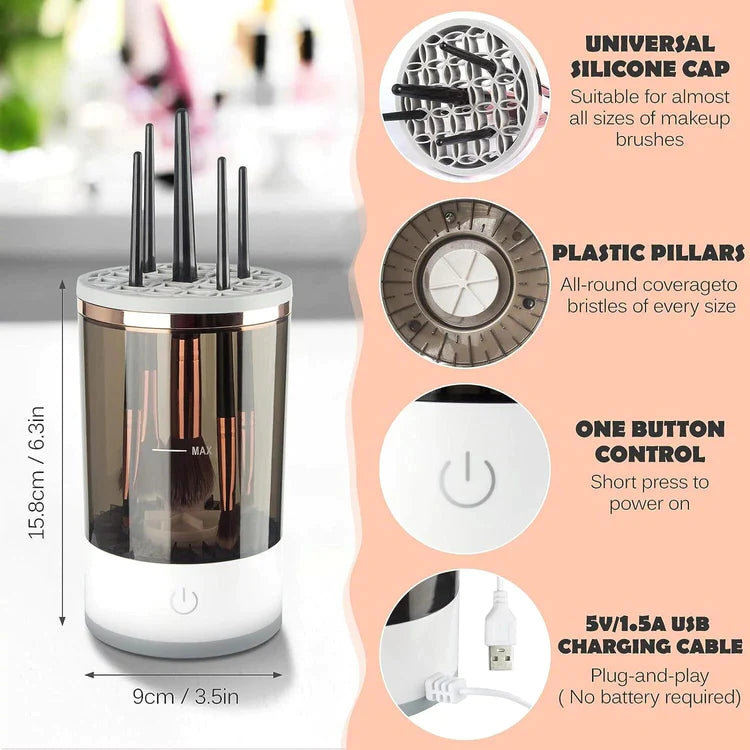 SparkleClean Pro™ Electric Cosmetic Brush Cleaner