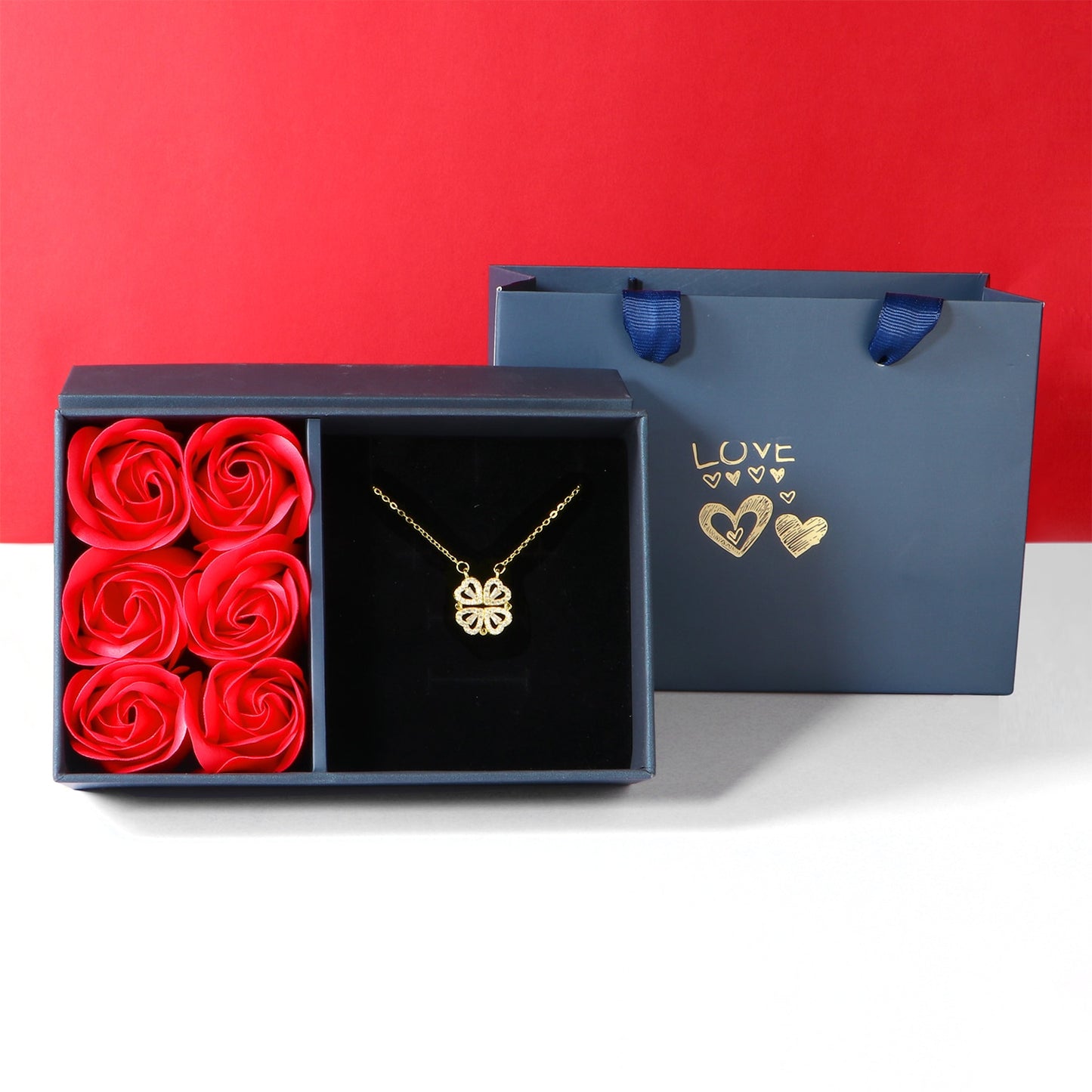 Charm Of Fortune Four Leaf Clover Necklace