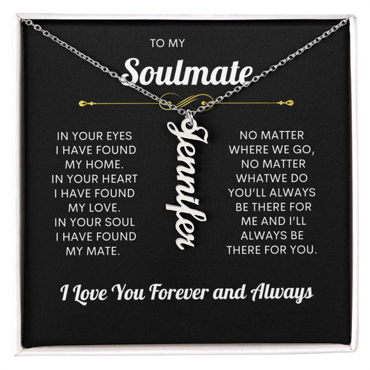 To My Soulmate | I Love You Forever & Always - Personalized  Flower Name Necklace